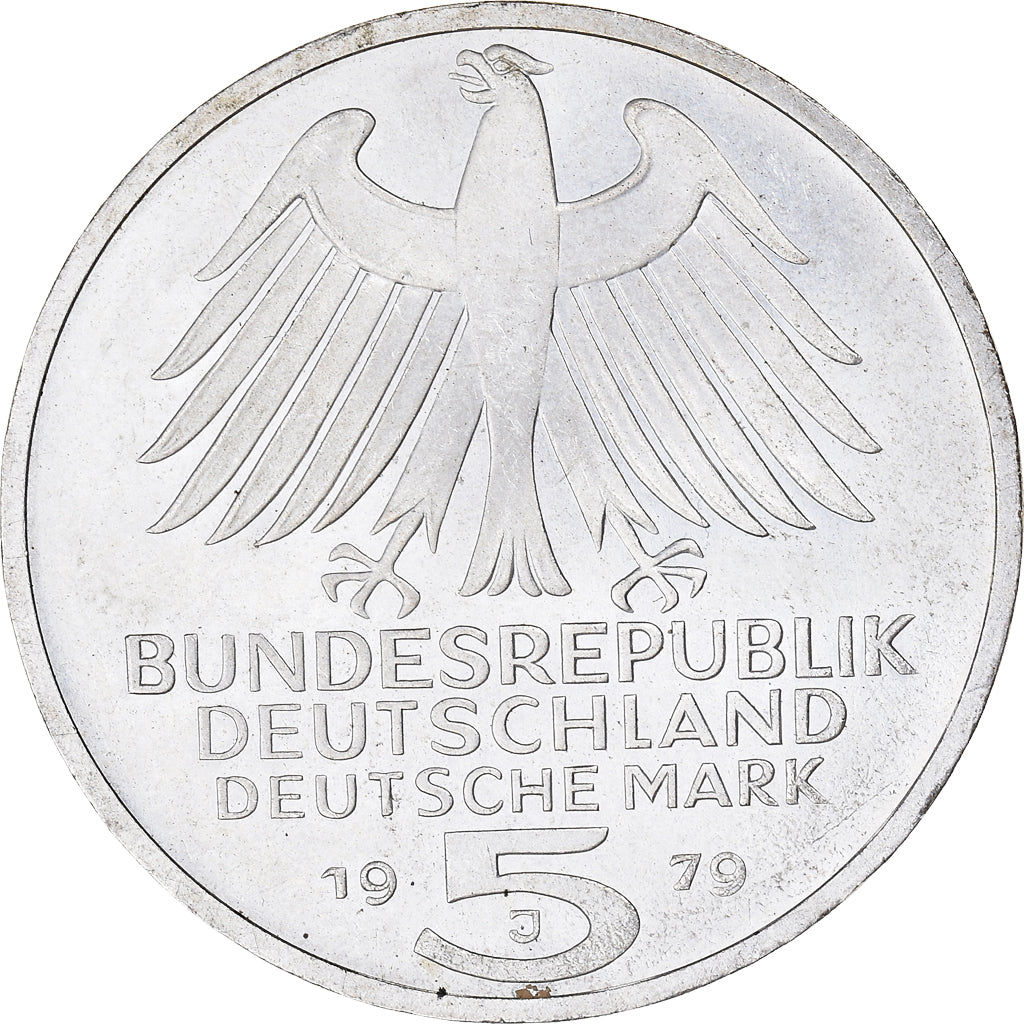 Moneda, ALEMANIA - REPÚBLICA FEDERAL, 5 Mark, 1979, Hamburg, Germany, EBC