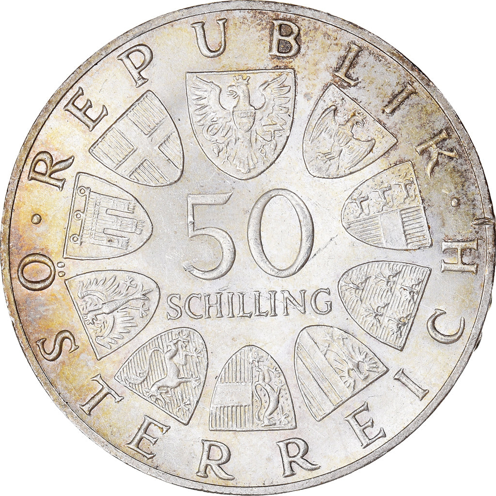 Coin, Austria, 50 Schilling, 1965, Vienne, EF(40-45), Silver, KM:2898
