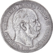 Coin, German States, PRUSSIA, Wilhelm I, 5 Mark, 1876, Breslau, VF(30-35)