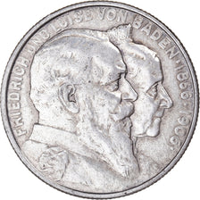 Moneta, Stati tedeschi, BADEN, Friedrich I, 2 Mark, 1906, BB, Argento, KM:276