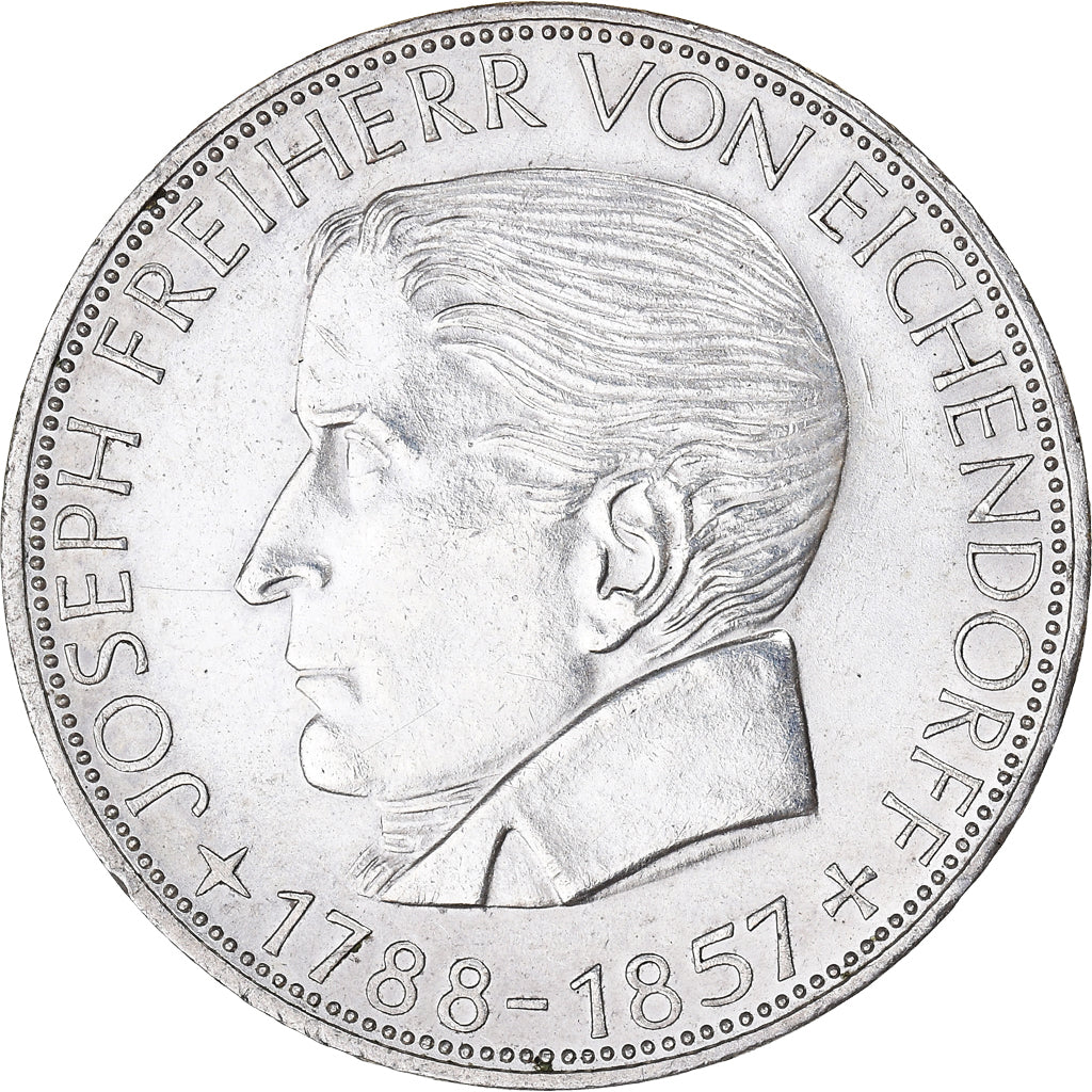 Coin, GERMANY - FEDERAL REPUBLIC, 5 Mark, 1957, Hamburg, Germany, MS(63)