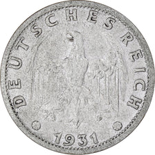Coin, GERMANY, WEIMAR REPUBLIC, 3 Mark, 1931, Muldenhütten, AU(50-53), Silver