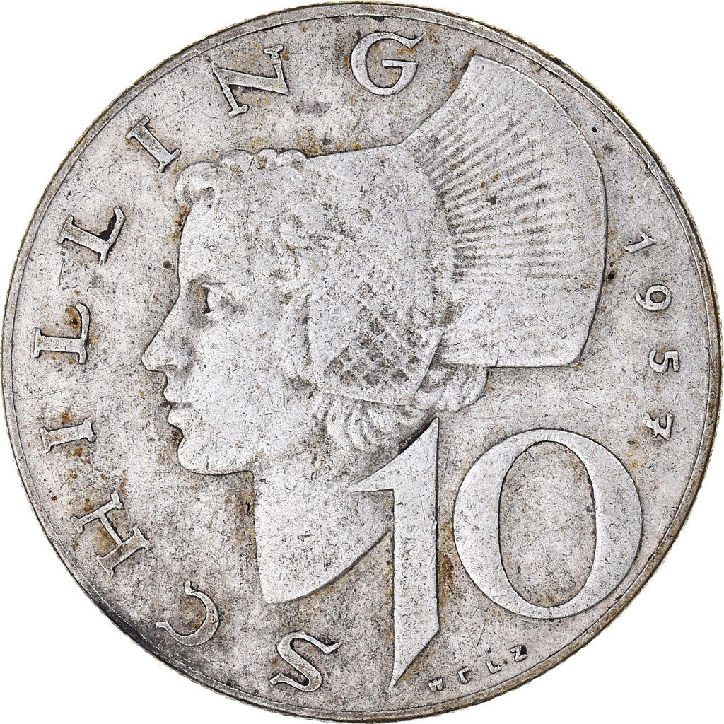 Coin, Austria, 10 Schilling, 1957, VF(30-35), Silver, KM:2882