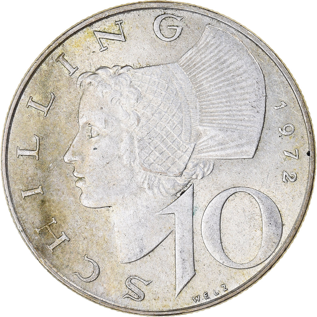 Monnaie, Autriche, 10 Schilling, 1972, TB, Argent, KM:2882