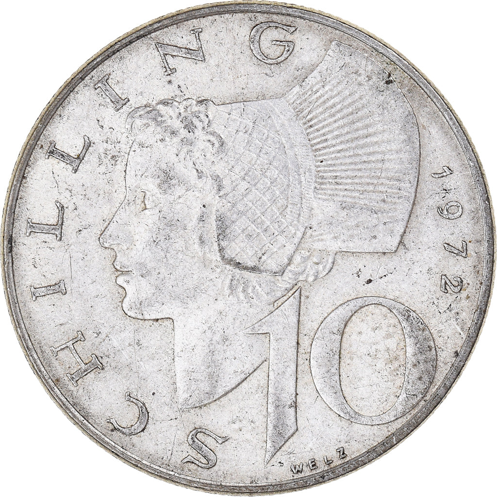 Coin, Austria, 10 Schilling, 1972, Vienne, VF(30-35), Silver, KM:2882