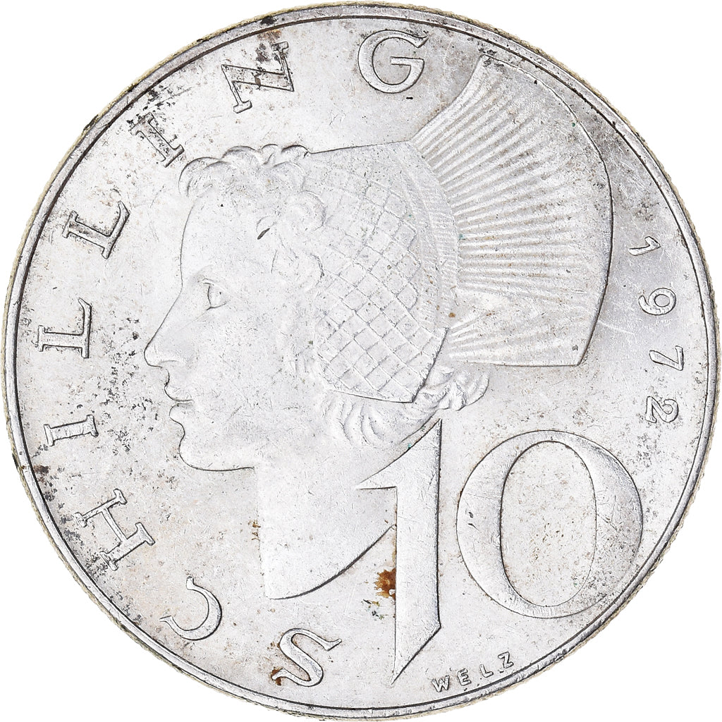 Coin, Austria, 10 Schilling, 1972, Vienne, EF(40-45), Silver, KM:2882