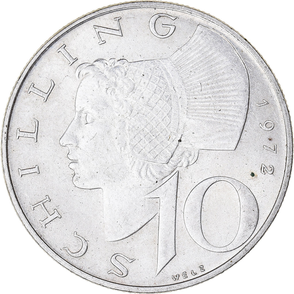 Coin, Austria, 10 Schilling, 1972, Vienne, AU(50-53), Silver, KM:2882