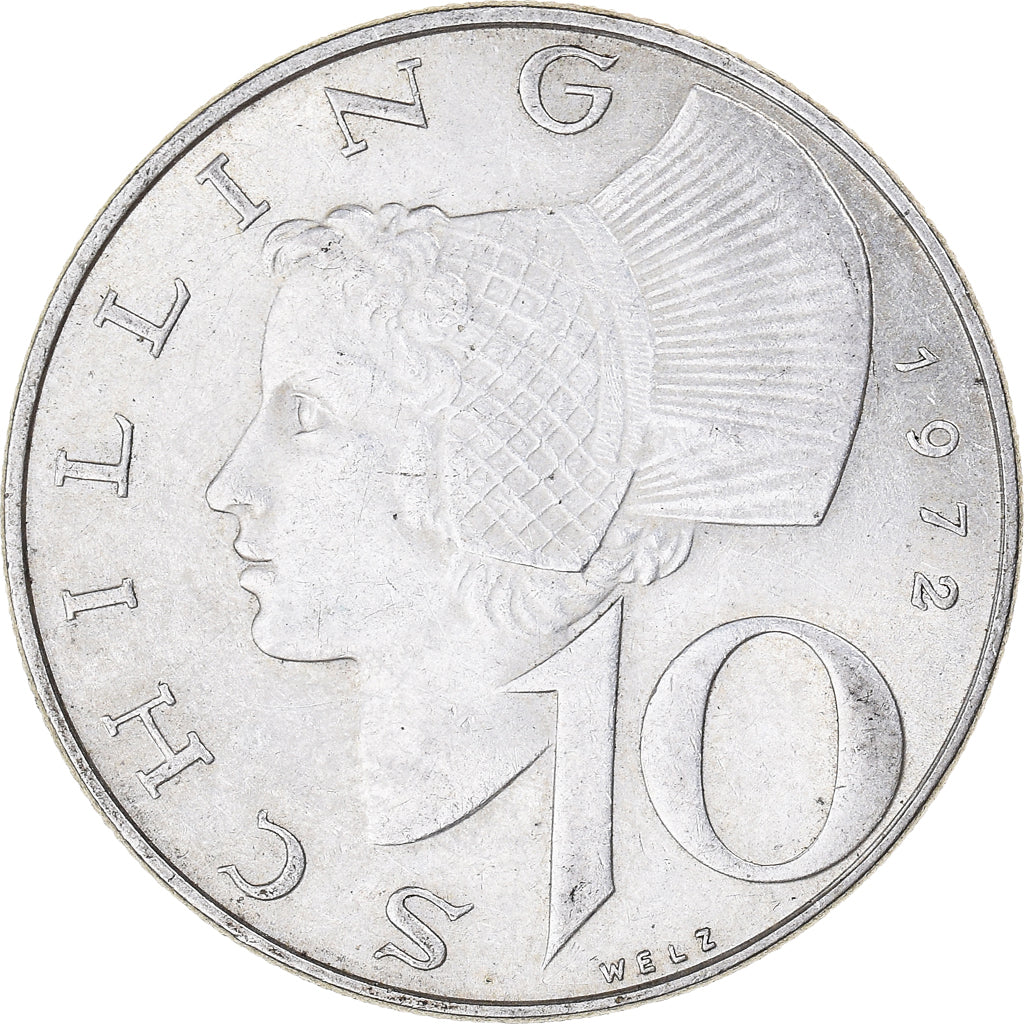 Coin, Austria, 10 Schilling, 1972, Vienne, AU(50-53), Silver, KM:2882