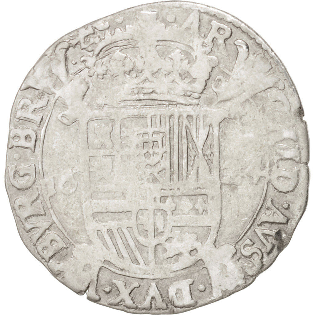 Moneta, Paesi Bassi Spagnoli, BRABANT, Escalin, 1624, Antwerp, BB, Argento