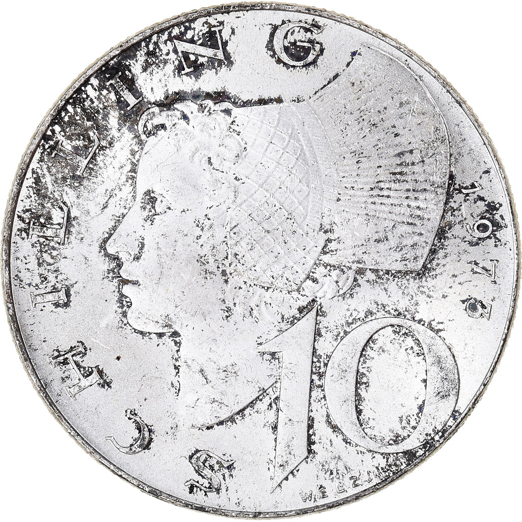 Moneta, Austria, 10 Schilling, 1973, EF(40-45), Srebro, KM:2882