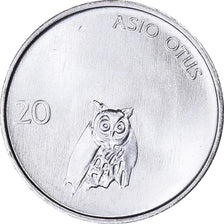 Coin, Slovenia, 20 Stotinov, 1992, AU(50-53), Aluminum, KM:8
