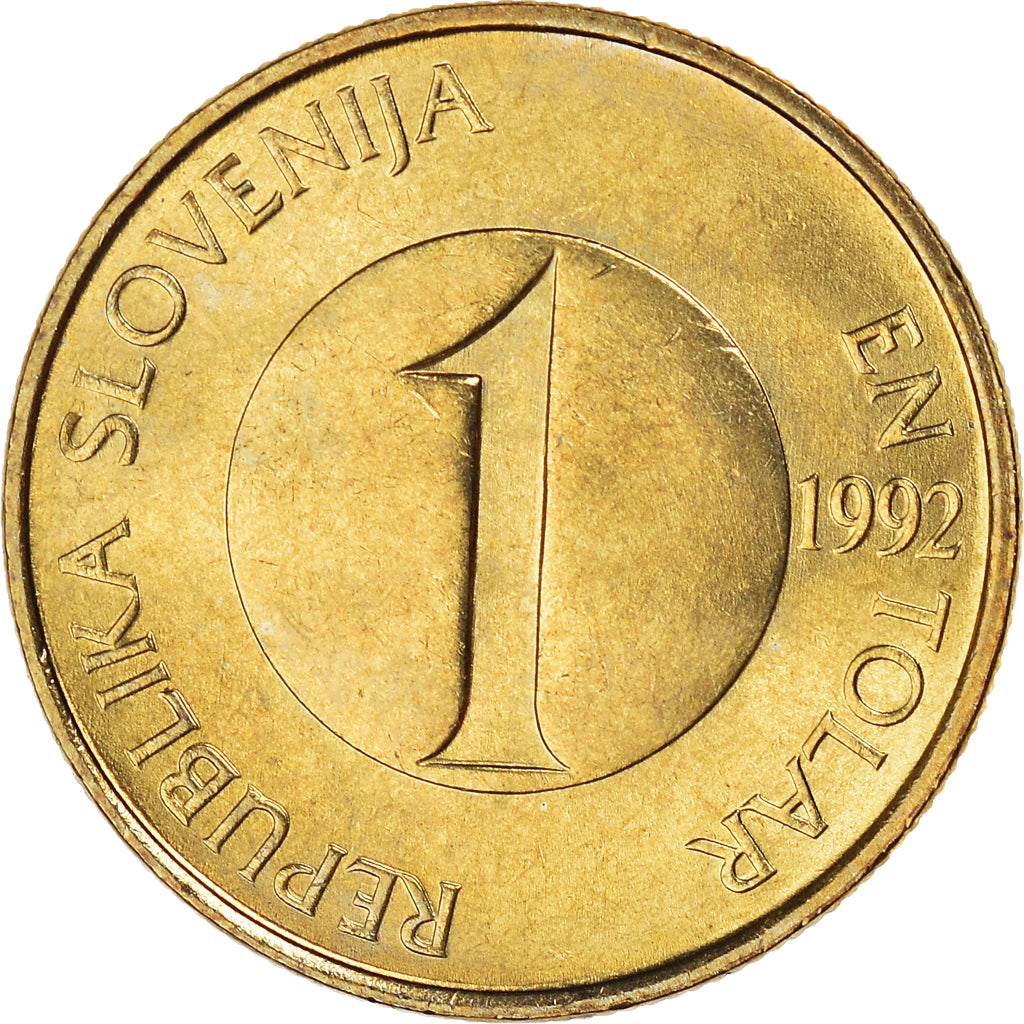 Moneta, Slovenia, Tolar, 1992, SPL, Nichel-ottone, KM:4