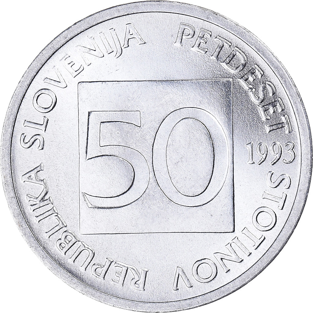 Monnaie, Slovénie, 50 Stotinov, 1993, SUP+, Aluminium, KM:3