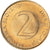 Moneda, Eslovenia, 2 Tolarja, 1993, EBC+, Níquel - latón, KM:5