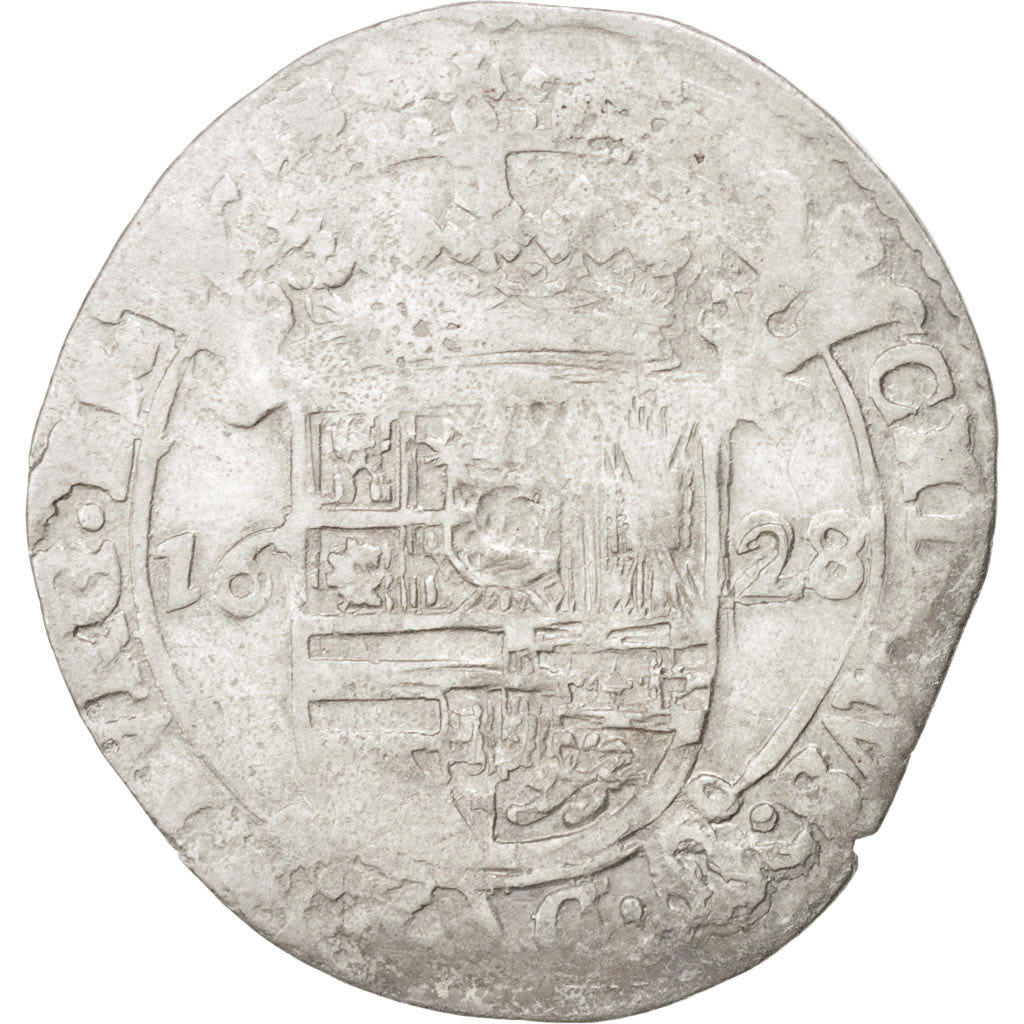 Moneta, Paesi Bassi Spagnoli, BRABANT, Escalin, 1628, Brabant, BB, Argento