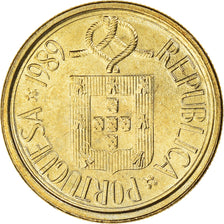 Coin, Portugal, 5 Escudos, 1989, MS(60-62), Nickel-brass, KM:632