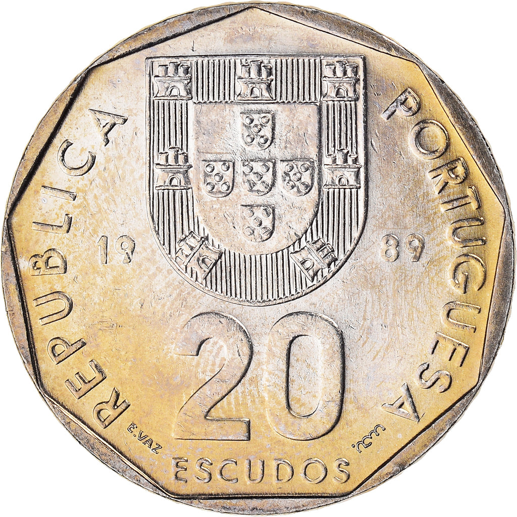 Munten, Portugal, 20 Escudos, 1989, Lisbon, PR, Cupro-nikkel, KM:634.1