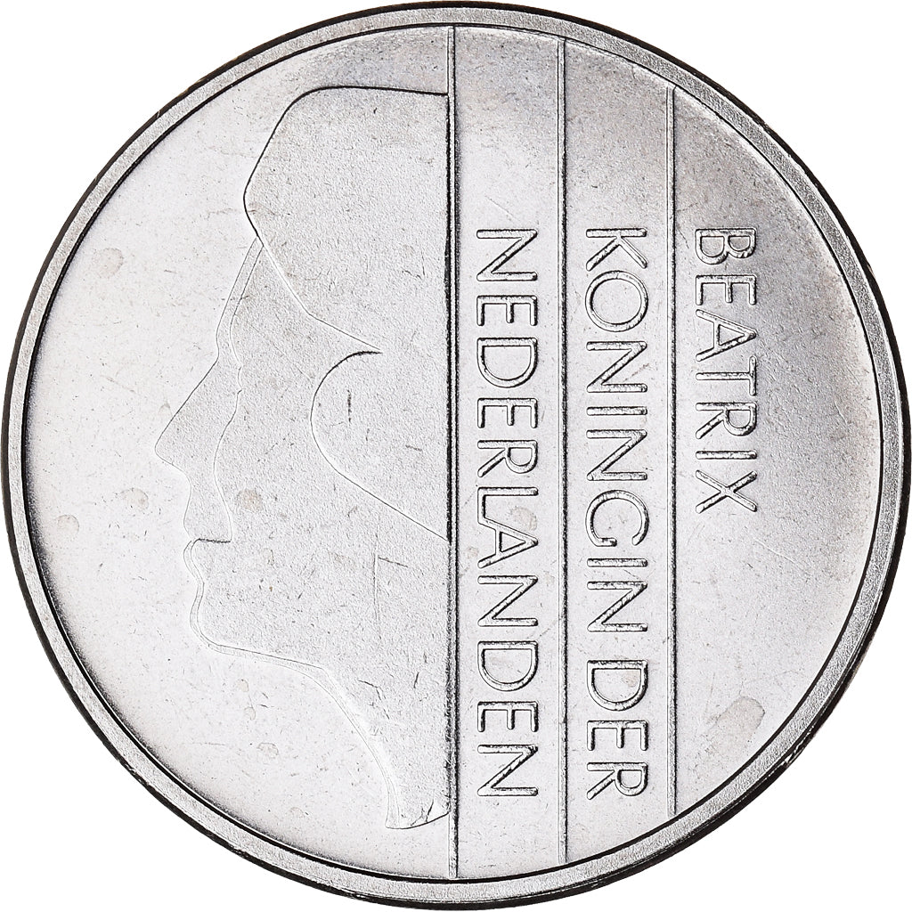 Coin, Netherlands, Beatrix, Gulden, 1991, MS(63), Nickel, KM:205