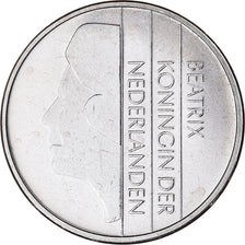 Coin, Netherlands, Beatrix, Gulden, 1991, MS(63), Nickel, KM:205