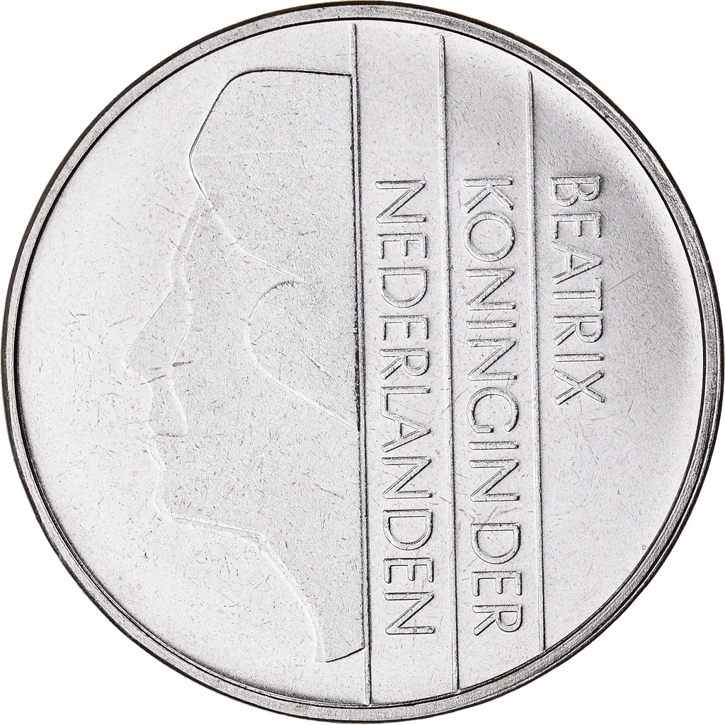 Coin, Netherlands, Beatrix, 2-1/2 Gulden, 1991, MS(63), Nickel, KM:206