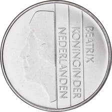 Coin, Netherlands, Beatrix, 2-1/2 Gulden, 1991, MS(63), Nickel, KM:206