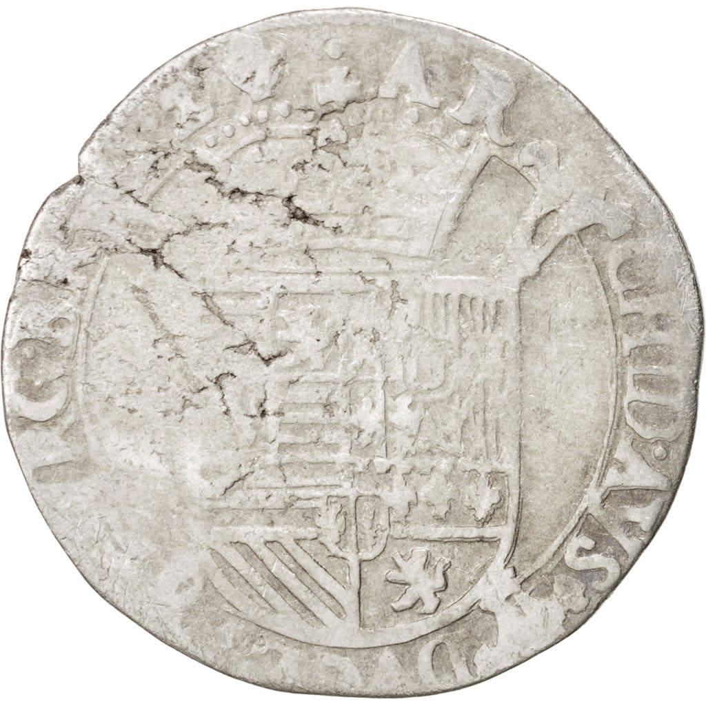 Moneta, Paesi Bassi Spagnoli, BRABANT, Escalin, Undated, Antwerp, MB, Argento
