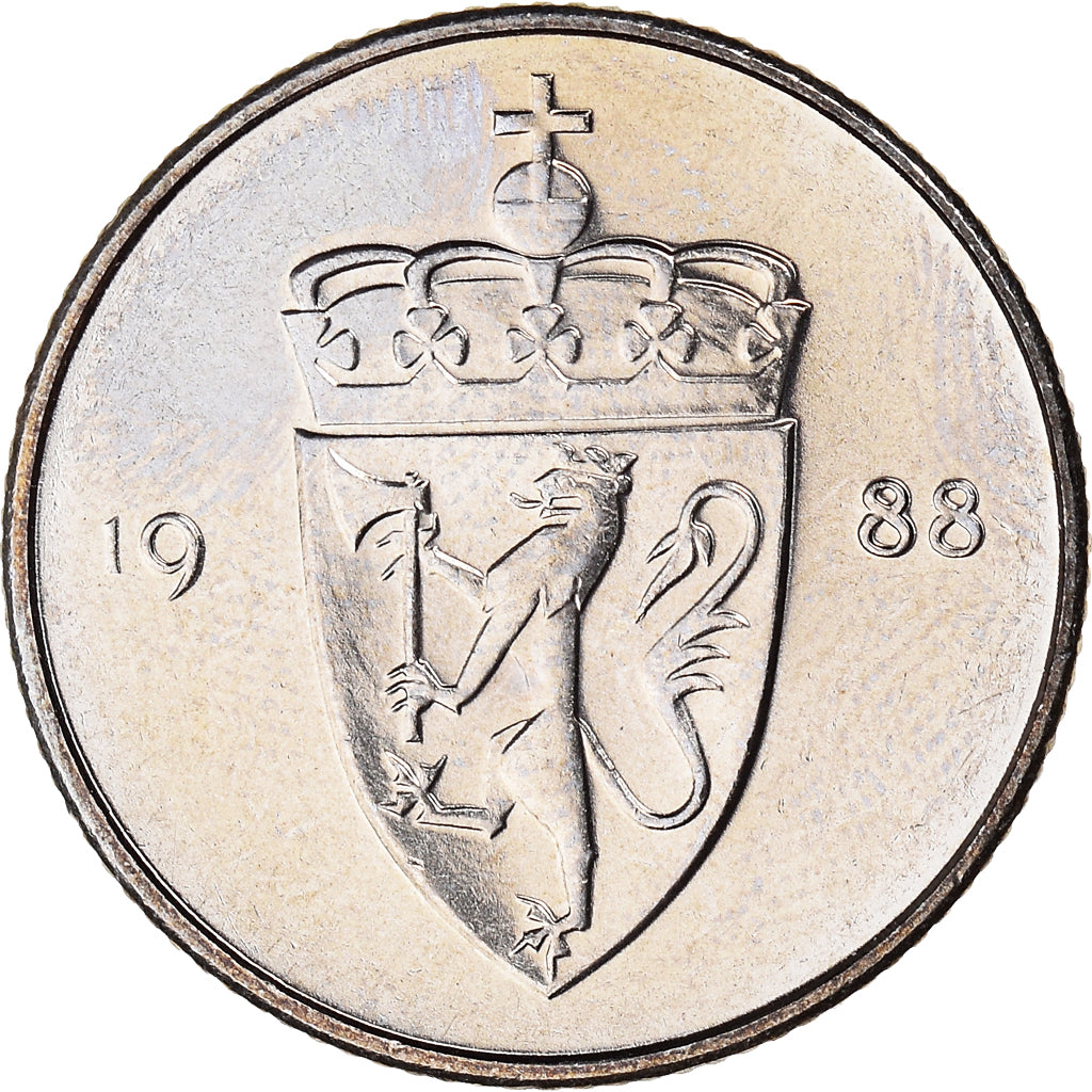 Norwegen, 50 Öre, 1988, SS+, Kupfer-Nickel