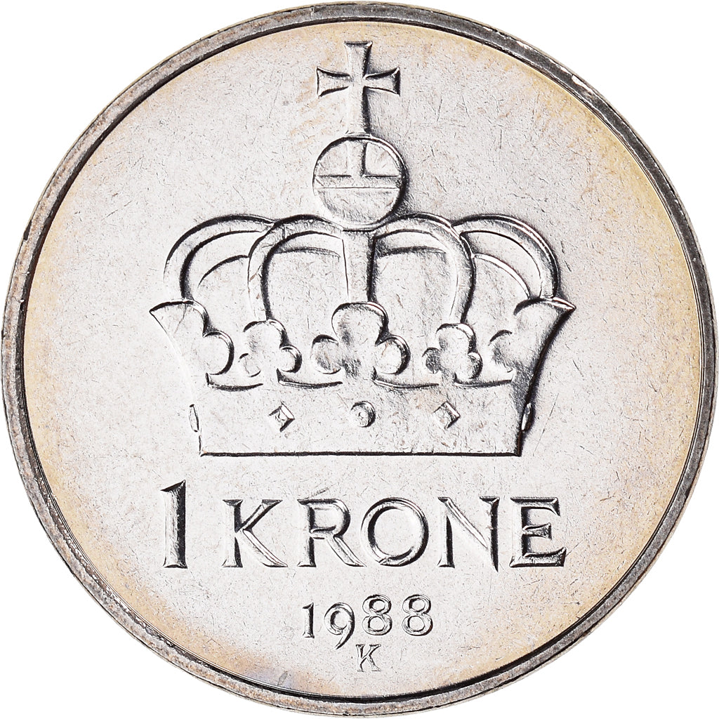 Monnaie, Norvège, Olav V, Krone, 1988, SUP, Cupro-nickel, KM:419