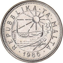 Coin, Malta, 2 Cents, 1986, British Royal Mint, MS(60-62), Copper-nickel, KM:79