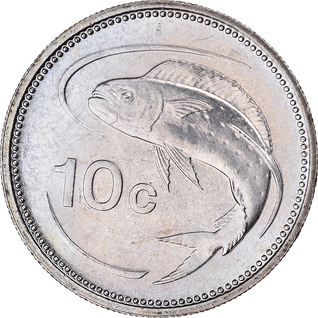 Coin, Malta, 10 Cents, 1986, British Royal Mint, MS(60-62), Copper-nickel, KM:76