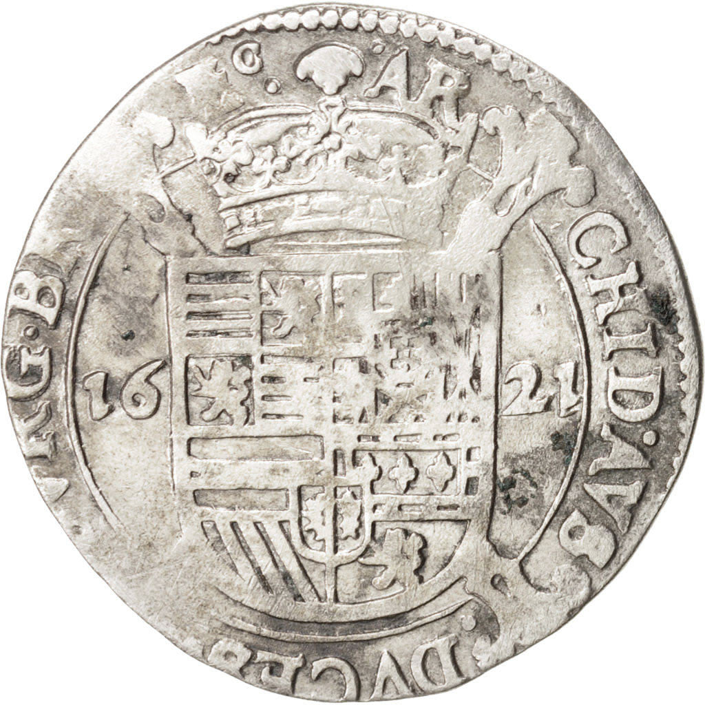 Moneta, Paesi Bassi Spagnoli, BRABANT, Escalin, 1621, Brabant, BB, Argento