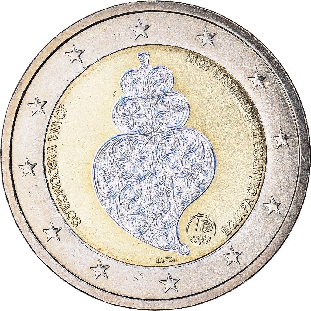 Portogallo, 2 Euro, Olympic Games, 2016, Lisbon, Iridescent, SPL, Bi-metallico