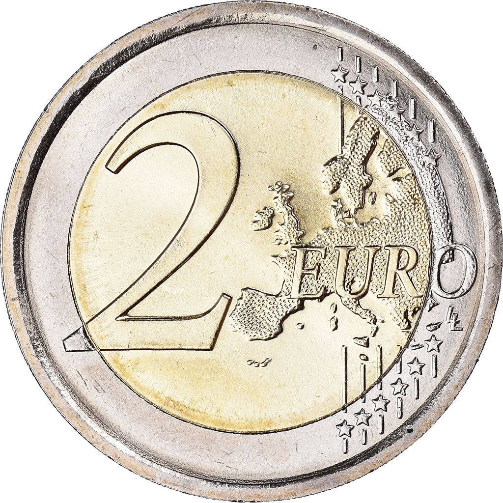 San Marino, 2 Euro, 2016, Rome, Iridescent, MS(63), Bi-Metallic
