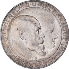 Münze, Deutsch Staaten, WURTTEMBERG, Wilhelm II, 3 Mark, 1911, Freudenstadt