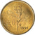 Coin, Italy, 20 Lire, 1991, Rome, MS(64), Aluminum-Bronze, KM:97.2