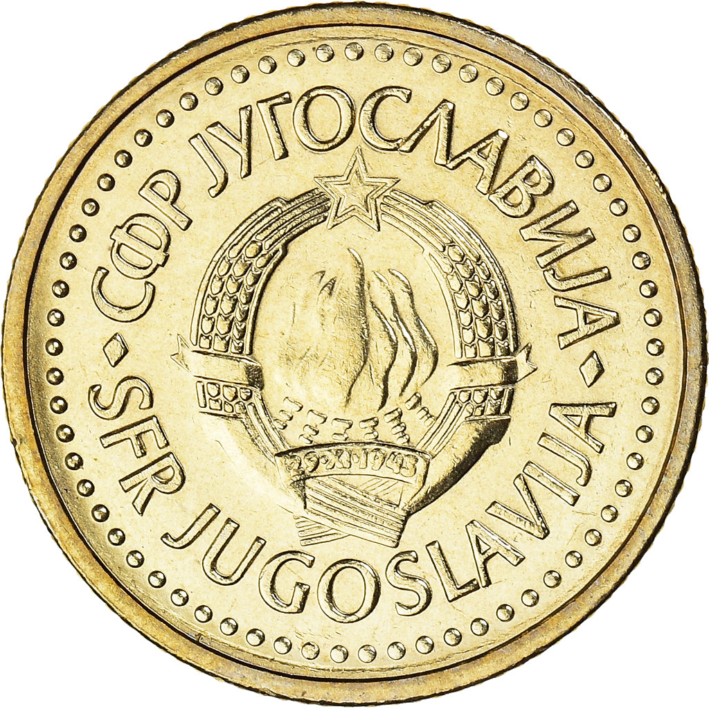 Coin, Yugoslavia, Dinar, 1983, MS(60-62), Nickel-brass, KM:86