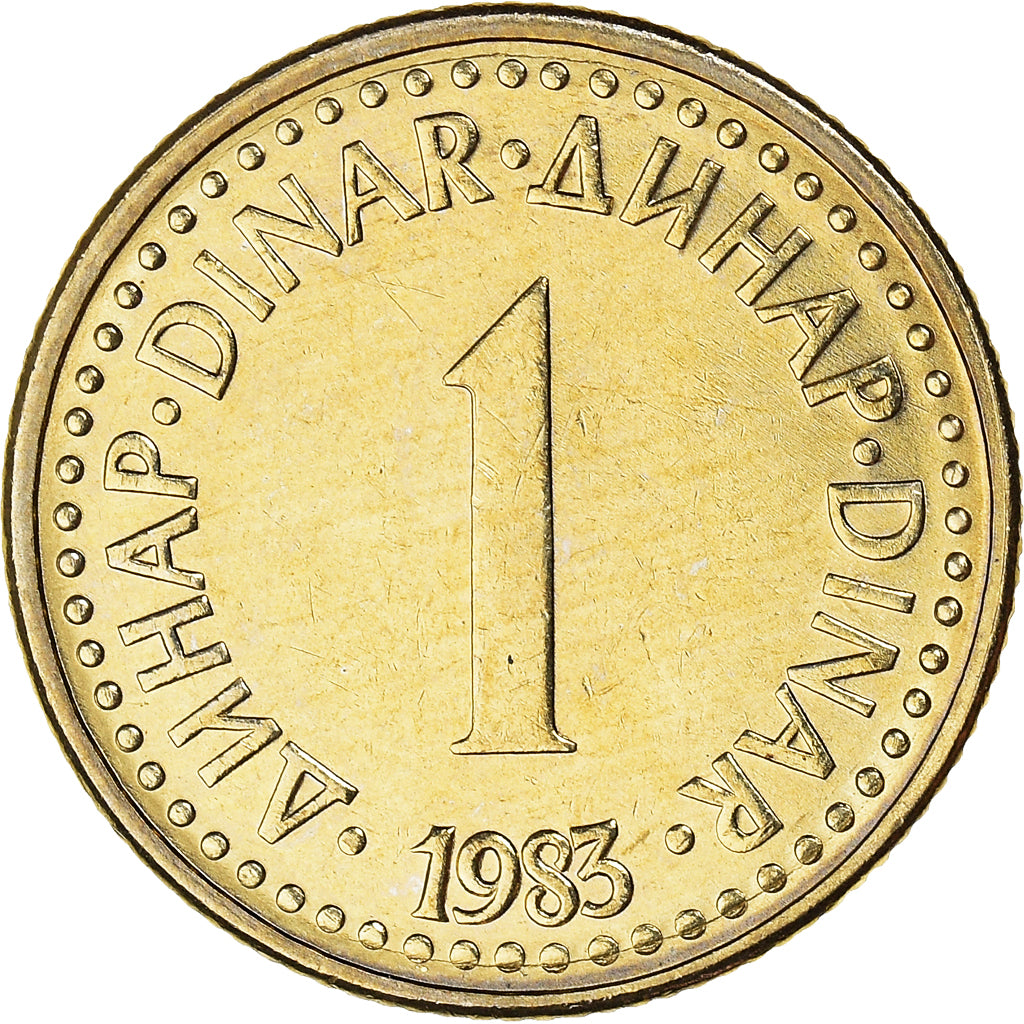 Coin, Yugoslavia, Dinar, 1983, MS(60-62), Nickel-brass, KM:86