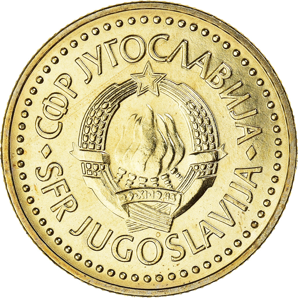 Coin, Yugoslavia, 5 Dinara, 1983, MS(60-62), Nickel-brass, KM:88