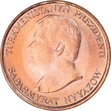 Coin, Turkmanistan, 5 Tenge, 1993, MS(60-62), Copper Plated Steel, KM:2