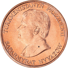 Coin, Turkmanistan, 10 Tenge, 1993, MS(63), Copper Plated Steel, KM:3