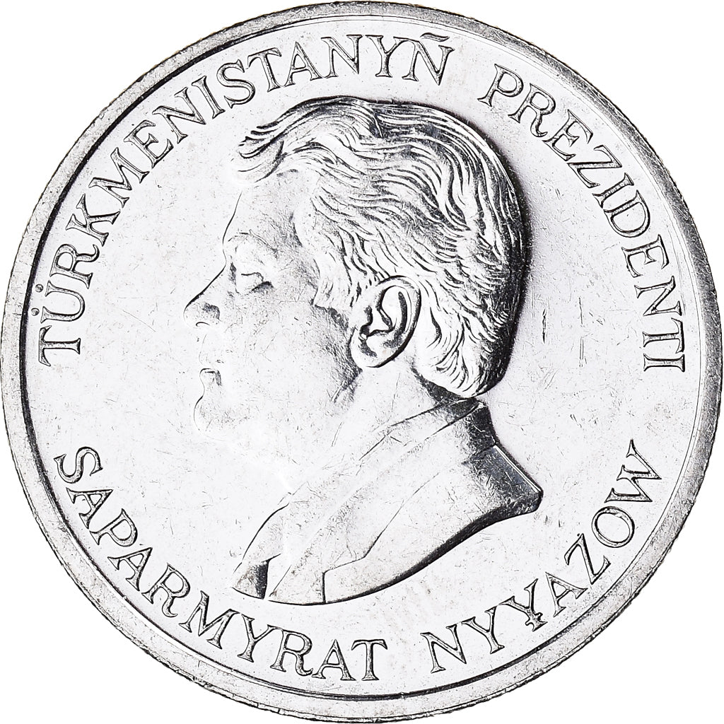 Moneta, Turkmenistan, 20 Tenge, 1993, BB, Acciaio placcato nichel, KM:4