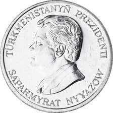 Moneta, Turkmenistan, 20 Tenge, 1993, BB, Acciaio placcato nichel, KM:4