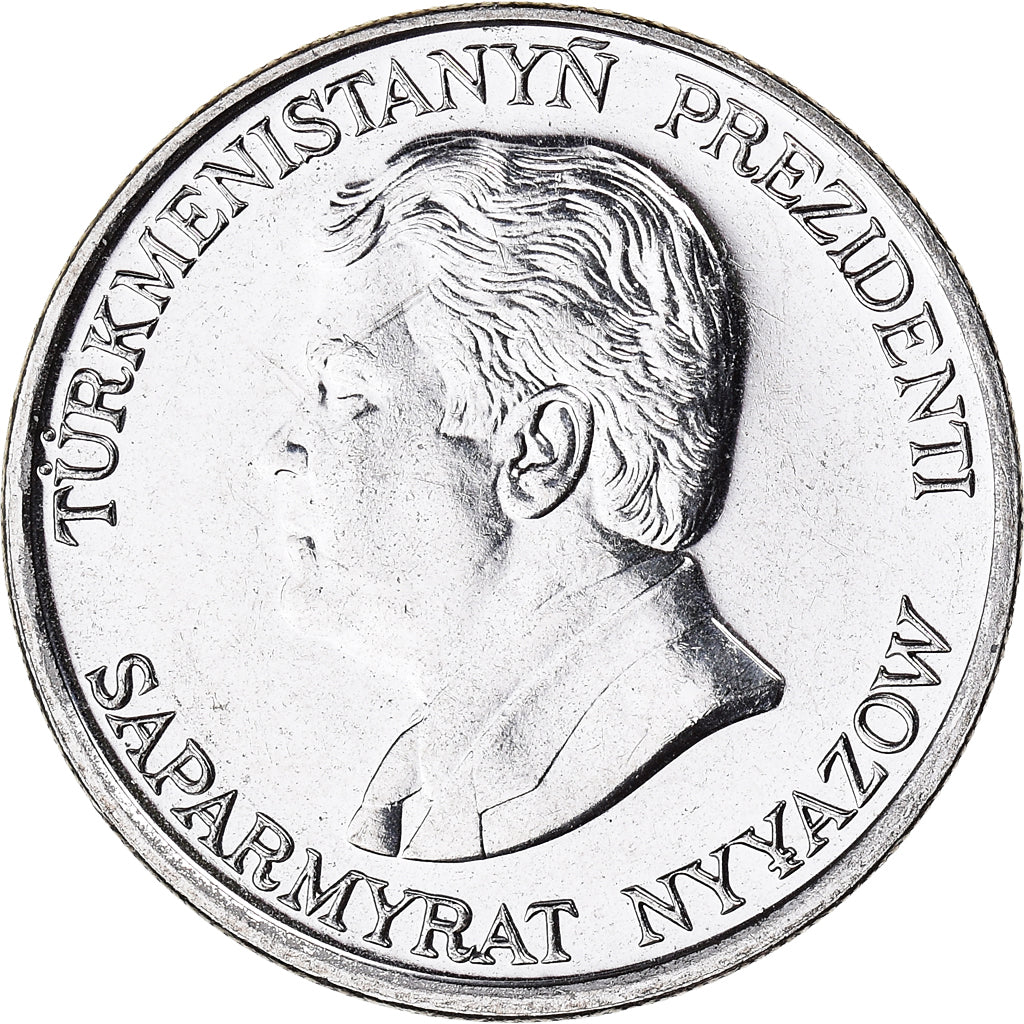 Monnaie, Turkmanistan, 50 Tenge, 1993, TTB+, Nickel plaqué acier, KM:5