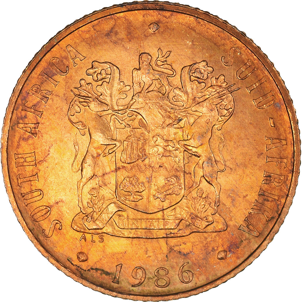 Moneta, Sudafrica, 2 Cents, 1986, SPL, Bronzo, KM:83