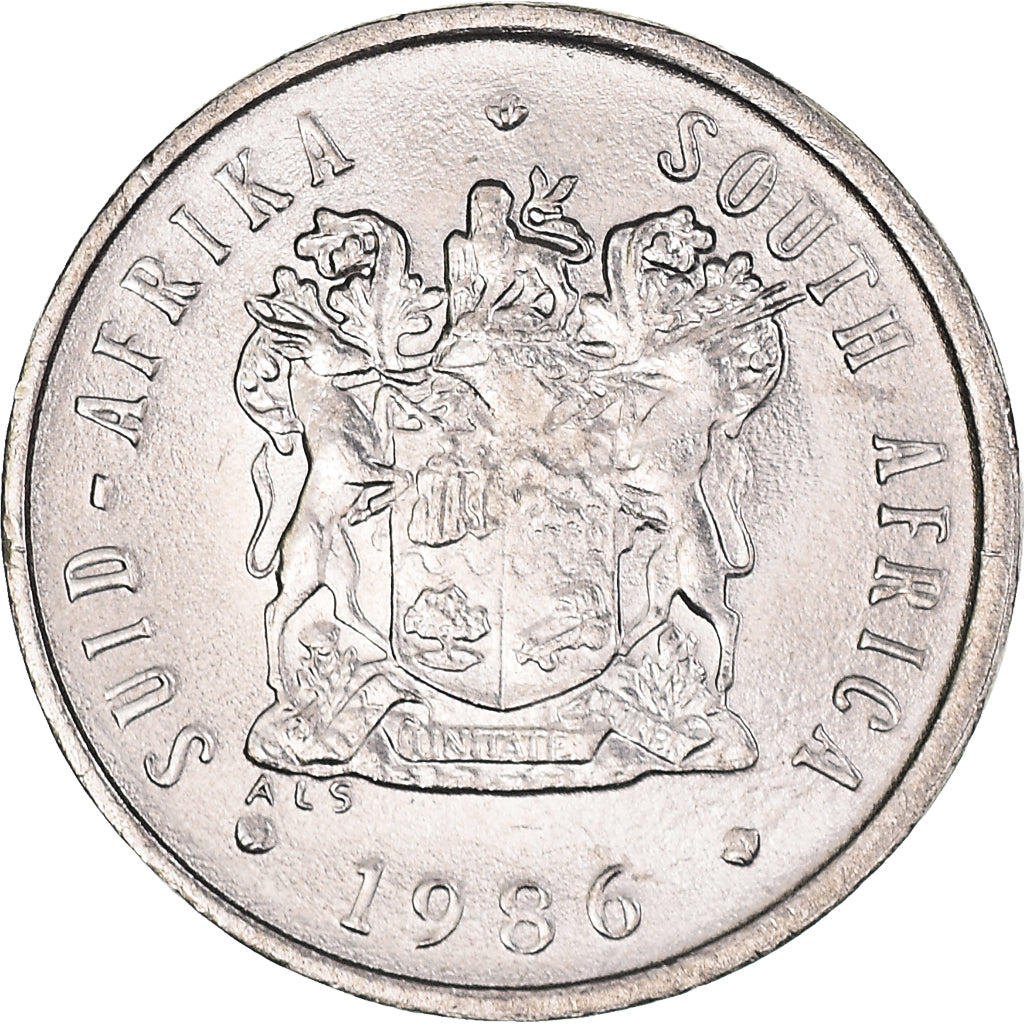 Moneta, Sudafrica, 5 Cents, 1986, SPL, Nichel, KM:84