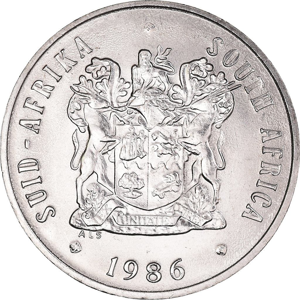 Moneta, Sudafrica, 20 Cents, 1986, SPL, Nichel, KM:86