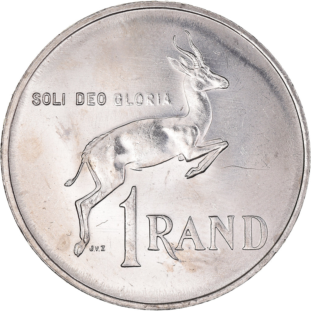Coin, South Africa, Rand, 1986, MS(60-62), Nickel, KM:88a