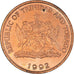 Moneta, TRINIDAD E TOBAGO, 5 Cents, 1992, BB+, Bronzo, KM:30