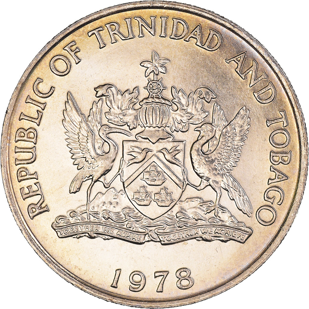 Münze, TRINIDAD & TOBAGO, 50 Cents, 1978, Proof, UNZ, Kupfer-Nickel, KM:33