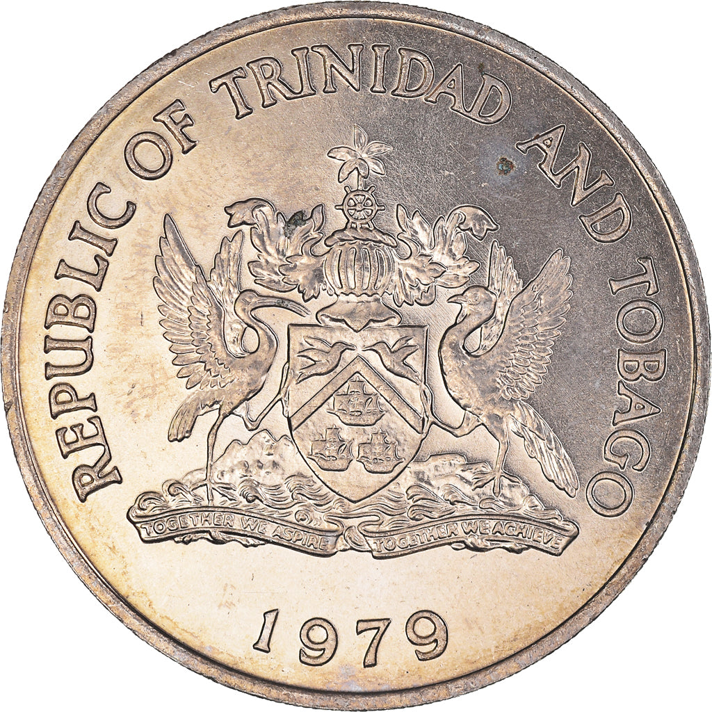 Coin, TRINIDAD & TOBAGO, Dollar, 1979, MS(60-62), Copper-nickel, KM:38